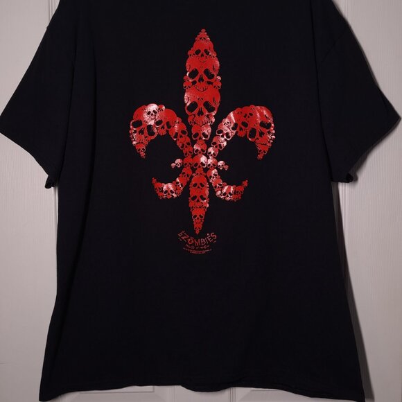 Rev. Zombie's House of Voodoo Skull Fleur-de-lis USED Shirt (2XL, New Orleans) - Picture 6 of 7